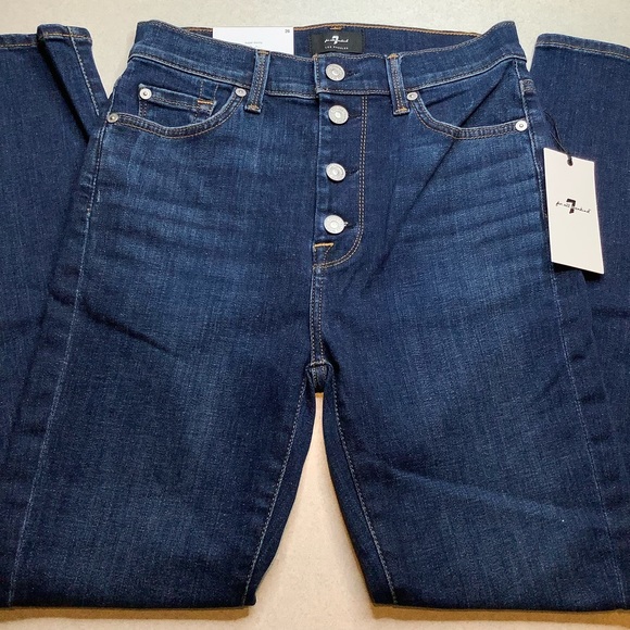 7 For All Mankind Jeans 26 High Waist Ankle Skinny Fletcher Drive! NWT! - Picture 2 of 10